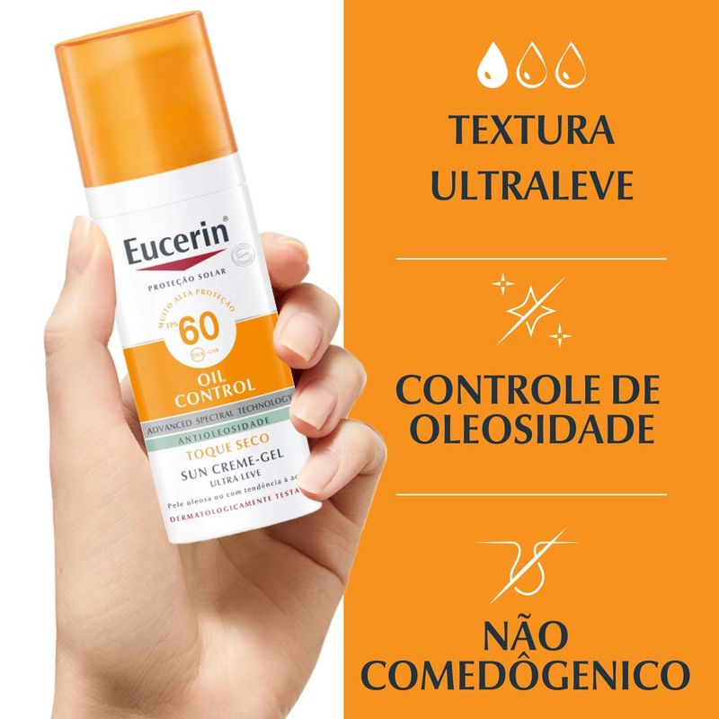 EUCERIN Protetor Solar Facial Antioleosidade Oil Control FPS60 52g