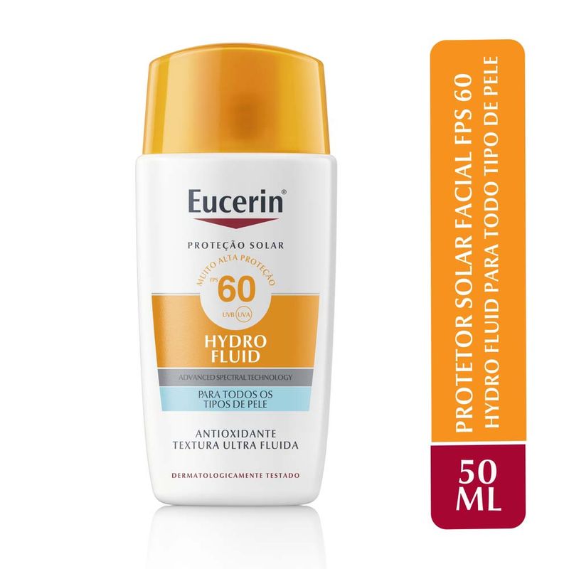 EUCERIN Protetor Solar Facial Ultra Fluido Hydro Fluid FPS 60 50ml